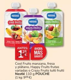 Oferta de Nestlé - Cool Fruits Manzana / Fresa Y Plátano / Happy Fruits Frutas Variadas / Crazy Fruits Tutti Frutti por 1€ en Consum