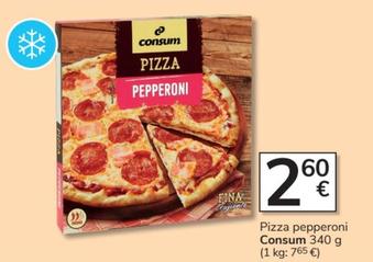 Oferta de Consum - Pizza Pepperoni por 2,6€ en Consum