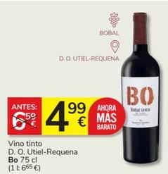 Oferta de Bo - Vino Tinto D.o. Utiel-requena por 4,99€ en Consum