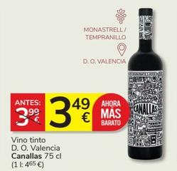 Oferta de Canallas - Vino Tinto D. O. Valencia por 3,49€ en Consum