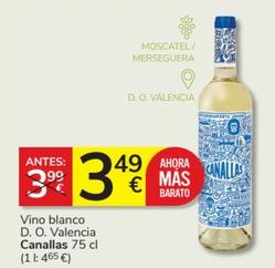 Oferta de Canallas - Vino Blanco D.O. Valencia  por 3,49€ en Consum