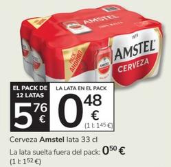 Oferta de Amstel - Cerveza por 0,48€ en Consum