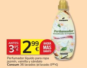 Oferta de Consum - Perfumador Líquido Para Ropa Jazmín por 2,99€ en Consum