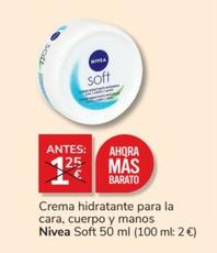 Oferta de Nivea - Crema Hidratante Para La Cara por 1€ en Consum