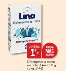Oferta de Lina - Detergente A Mano En Polvo por 1€ en Consum