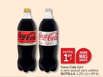 Oferta de Coca-cola - Light / Zero Azúcar Zero Cafeína por 1€ en Consum