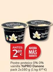 Oferta de Danone - Postre Proteico 0% 0% Vainilla Yopro por 2€ en Consum