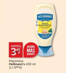 Oferta de Hellmann's - Mayonesa por 3€ en Consum