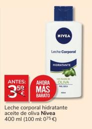 Oferta de Nivea - Leche Corporal Hidratante Aceite De Oliva por 3€ en Consum
