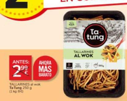 Oferta de Ta Tung - Tallarines por 2€ en Consum