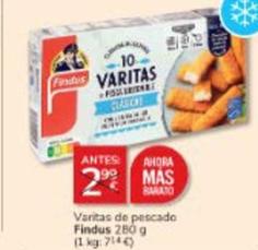 Oferta de Findus - Varitas De Pescado por 2€ en Consum