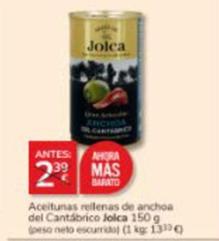 Oferta de Aceitunas rellenas de anchoa por 3,25€ en Consum