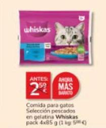 Oferta de Whiskas - Comida Para Gatos Selección Pescados En Gelatina por 2€ en Consum