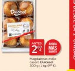 Oferta de Magdalenas por 2,75€ en Consum