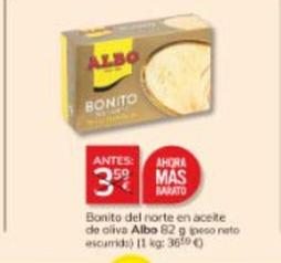 Oferta de Albo - Bonito Del Norte En Aceite De Oliva por 3€ en Consum