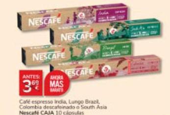 Oferta de Nescafé - Café Espresso India / Lungo Brazil / Colombia Descafeinado / South Asia por 3€ en Consum