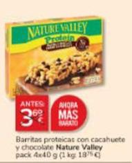 Oferta de Nature Valley - Barritas Proteicas Con Cacahuete Y Chocolate por 3€ en Consum