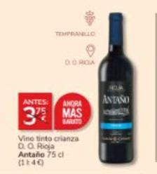 Oferta de Antaño - Vino Tinto Crianza D.O. Rioja por 3€ en Consum