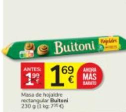 Oferta de Buitoni - Masa De Hojaldre Rectangular por 1,69€ en Consum