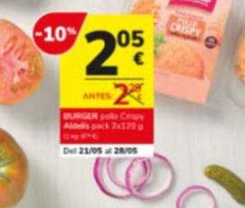 Oferta de Aldelís - Burger por 2,05€ en Consum
