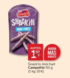 Oferta de Campofrío - Snack'in Mini Fuet por 1,3€ en Consum
