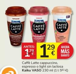 Oferta de Kaiku - Caffè Latte Cappuccino, Espresso O Light Sin Lactosa por 1,29€ en Consum