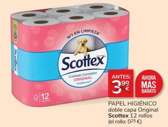 Oferta de Scottex - Papel Higiénico Doble Capa Original por 3,99€ en Consum