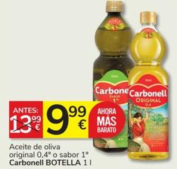 Oferta de Carbonell - Aceite De Oliva Original 0,4° / Sabor 1° por 9,99€ en Consum