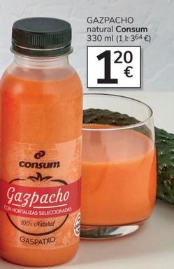 Oferta de Consum - Gazpacho Natural por 1,2€ en Consum