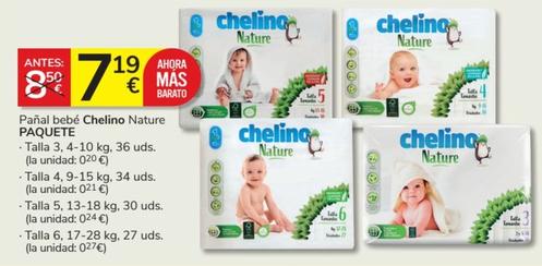 Oferta de Chelino - Pañal Bebé Nature por 7,19€ en Consum