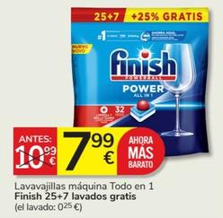 Oferta de Finish - Lavavajillas Máquina Todo En 1 por 7,99€ en Consum