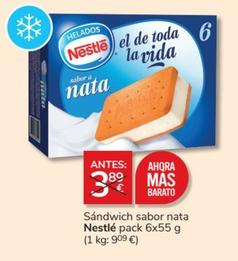 Oferta de Nestlé - Sándwich Sabor Nata por 3€ en Consum