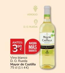 Oferta de Mayor De Castilla - Vino Blanco D.O. Rueda por 3€ en Consum