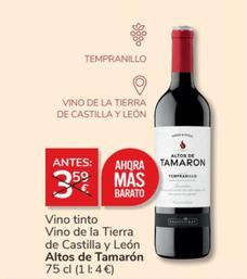 Oferta de Altos De Tamarón - Vino De La Tierra De Castilla Y León por 3€ en Consum