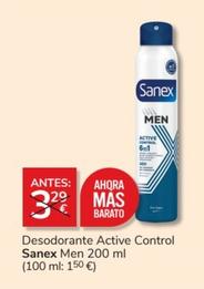 Oferta de Sanex - Desodorante Active Control Men por 3,29€ en Consum