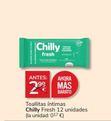 Oferta de Chilly - Toallitas Íntimas por 2€ en Consum
