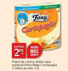 Oferta de Foxy - Papel De Cocina Doble Capa Especial Fritos por 2€ en Consum