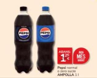 Oferta de Pepsi - Normal O Zero por 1€ en Consum
