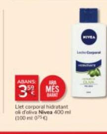 Oferta de Nivea - Llet Corporal Hidratant Oli D'oliva por 3€ en Consum