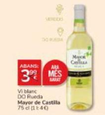 Oferta de Mayor De Castilla - Vi Blanc DO Rueda por 3€ en Consum