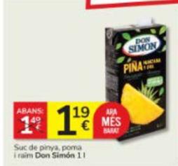 Oferta de Don Simón - Suc De Pinya, Poma I Raim por 1,19€ en Consum