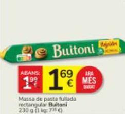 Oferta de Buitoni - Massa De Pasta Fullada Rectangular por 1,69€ en Consum