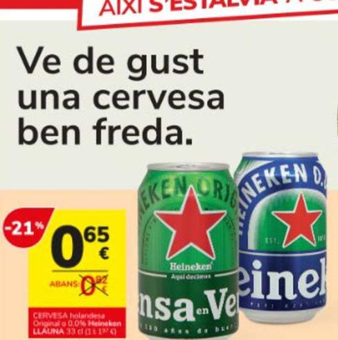 Oferta de Cerveza holandesa en Consum
