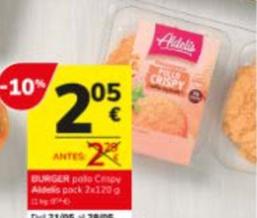 Oferta de  Aldelis - Burger por 2,05€ en Consum