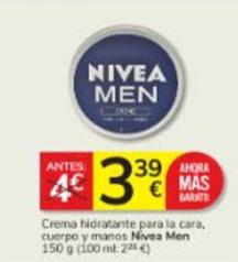 Oferta de Nivea - Men Crema Hidratante Para La Cara por 3,39€ en Consum