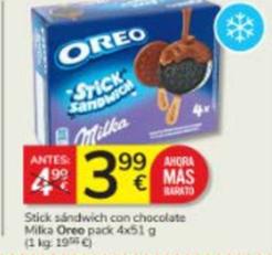 Oferta de Oreo - Stick Sandwich Con Chocolate Milka por 3,99€ en Consum