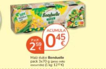 Oferta de Bonduelle - Maíz Dulce por 2,59€ en Consum