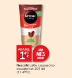 Oferta de Nescafé - Latte Cappuccino Descafeinat por 1€ en Consum