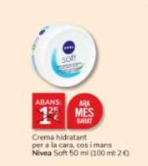 Oferta de Nivea - Crema Hidratant Per A La Cara, Cos I Mans por 1€ en Consum