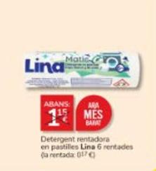 Oferta de Lina - Detergent Rentadora En Pastilles por 1€ en Consum